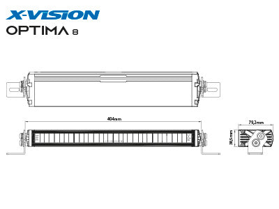 Pakke - X-Vision Optima 8 & skiltplate for X-Vision Optima 8