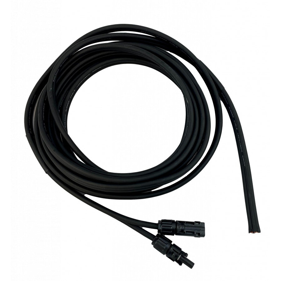 PV Kabel 2x6mm2 6mtr med MC4 kontakt i ene enden - Myk kvalitet